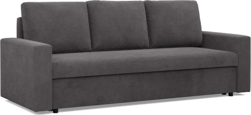 Zeus kanapéágy, kordbársony, hab töltet, egyenes kartámasz, szürke