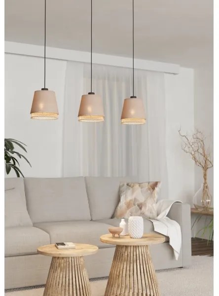 Eglo 43976 - Csillár zsinóron TABLEY 3xE27/40W/230V