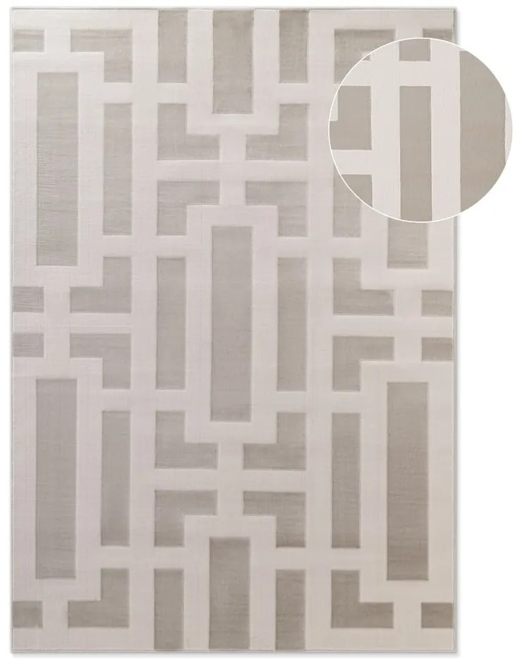 Szürke-krémszínű szőnyeg 200x280 cm Perles Onyx – Elle Decoration