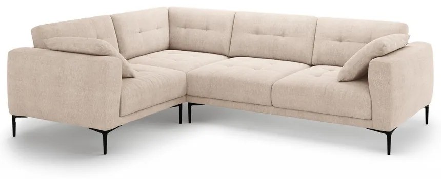 Világosbarna sarokkanapé (bal oldali-L alakú) Bemy – Micadoni