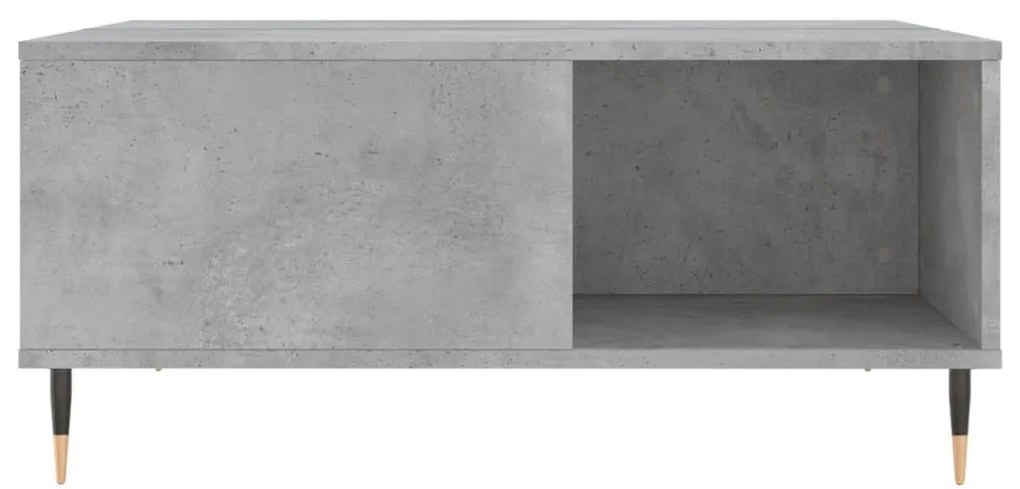 Betonszürke szerelt fa dohányzóasztal 80x80x36,5 cm