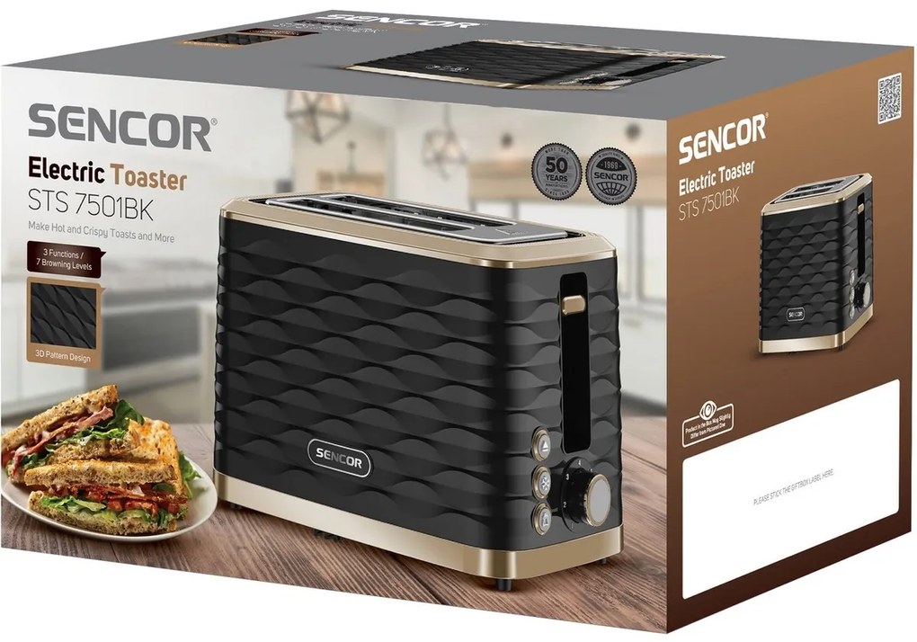 Sencor STS 7501BK kenyérpirító