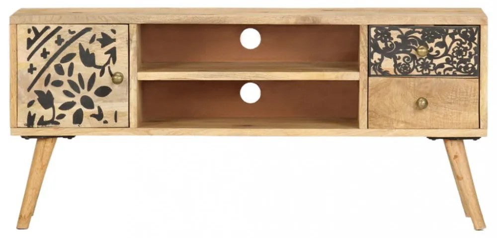 tömör mangófa TV-szekrény 100 x 30 x 45 cm