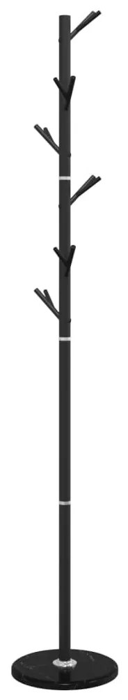 fekete porszórt vas ruhafogas 175 cm