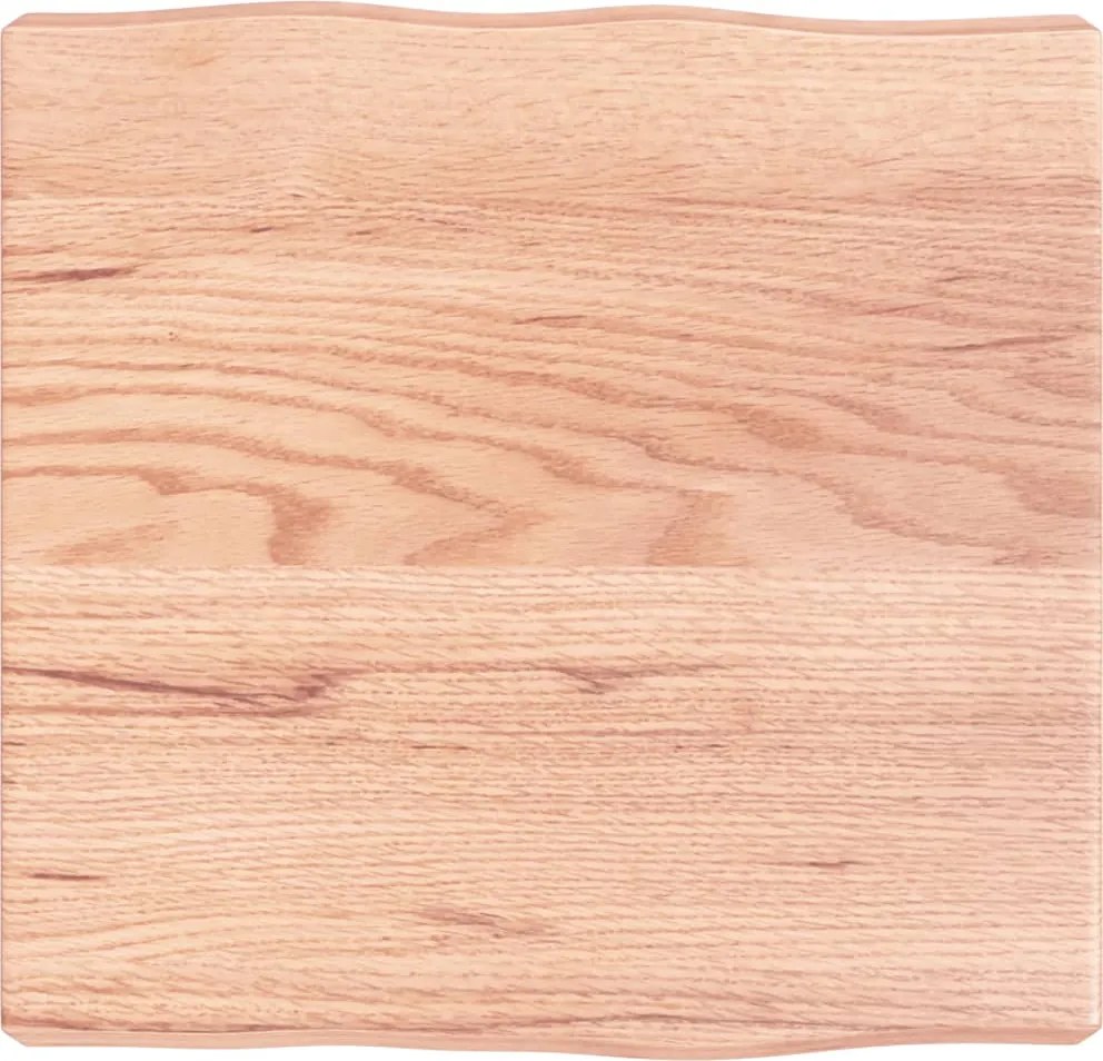 vidaXL világosbarna asztallap 40x40x(2-6) cm kezelt tömör élőszegélyes