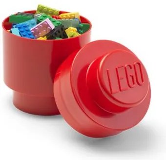 Tárolódoboz, henger, LEGO, piros (L40301730)