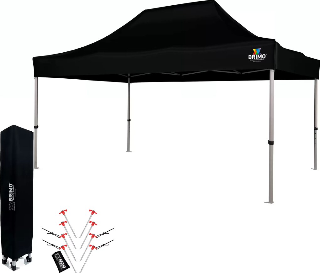 Kerti partysátor 3x4,5 m: Az Ön kuckója a pihenéshez és az ünneplésekhez - falak nélkül - Fekete