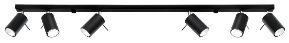 Sollux SL.0334 - Spotlámpa RING 6L 6xGU10/10W/230V fekete