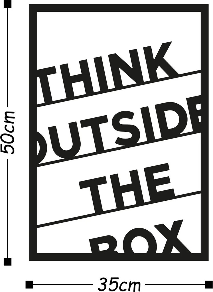 Think fém fali dekoráció, 35×50 cm