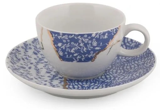 Fehér-kék porcelán csésze szett 6 db-os 0.9 l – Hermia