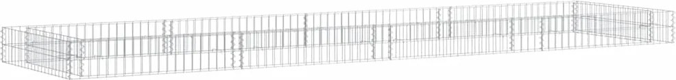 vidaXL horganyzott acél gabion magaságyás 400 x 100 x 20 cm