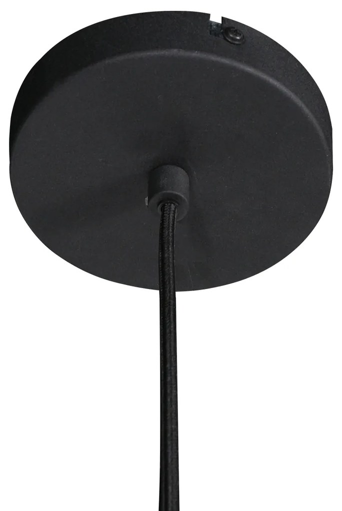 Japandi függőlámpa fekete színben, szövetbúrával, 55 cm - Sable