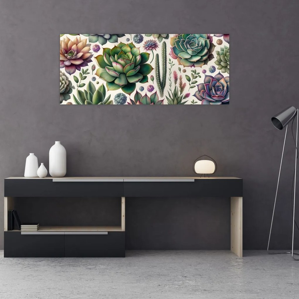 Kép - Pozsgás növények (120x50 cm)