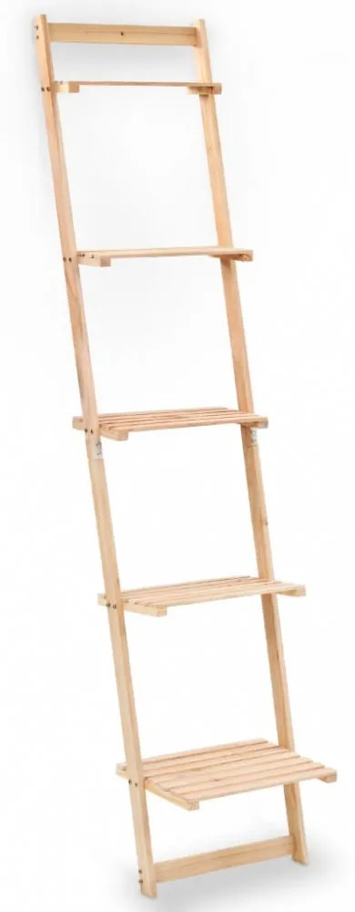 cédrusfa létra fali polc 41,5 x 30 x 176 cm