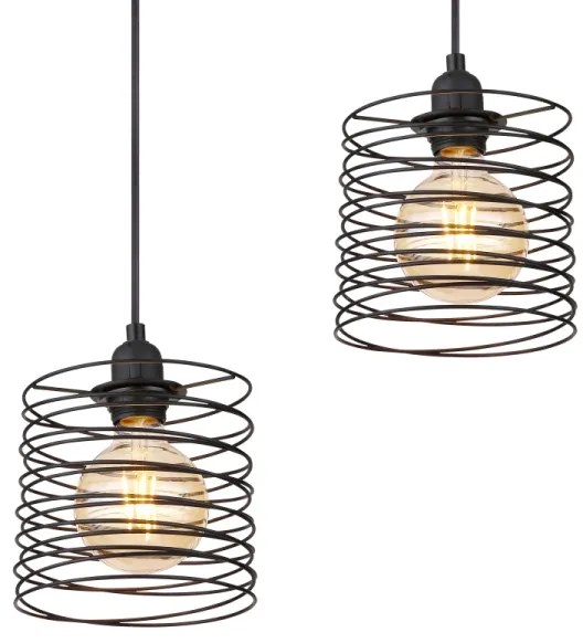 Globo 15640-4H - TILLY kábeles csillár 4xE27/60W/230V fekete