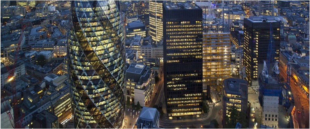 Kép - London esti panorámája (120x50 cm)