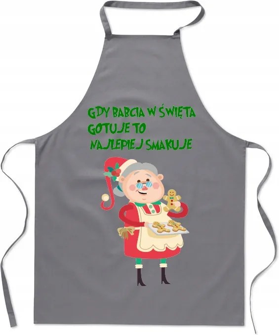 Karácsonyi Konyhai Kötény Amikor A Nagymama Karácsonykor Főz Tökéletes Ajándék