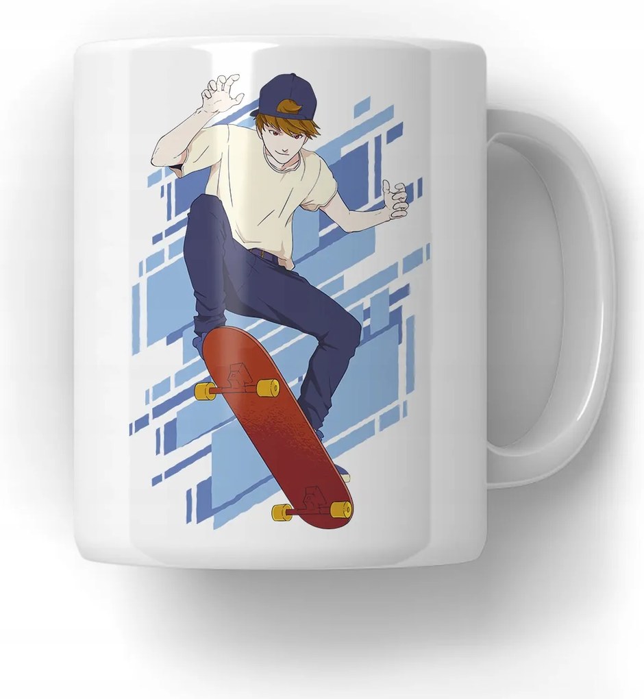 Anime Skater Bögre Ajándék Sportolónak Edzőterembe