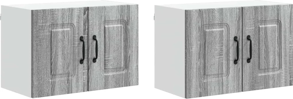 vidaXL Konyhaszekrény Kalmar 2 pcs Szürke Sonoma 60 x 31 x 40 cm