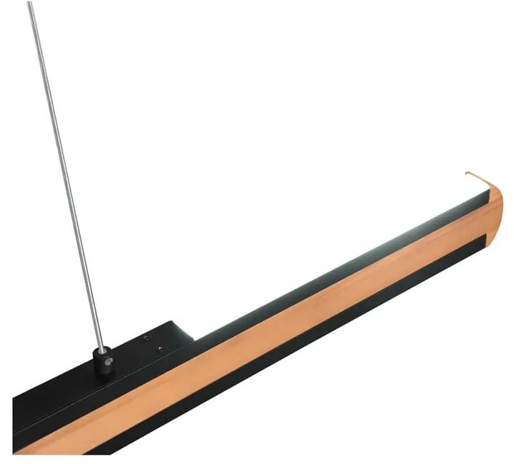 Fekete-natúr színű LED függőlámpa Deacon – Trio