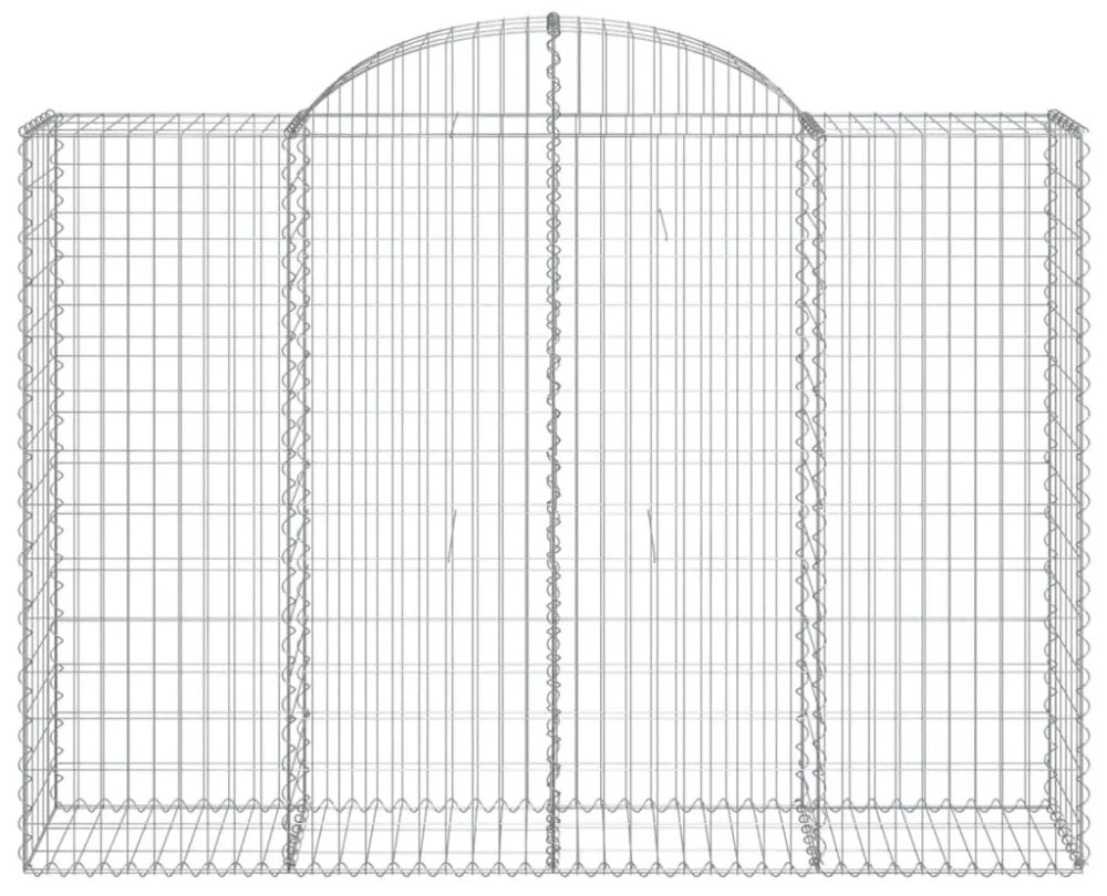 5 db íves horganyzott vas gabion kosár 200x50x140/160 cm
