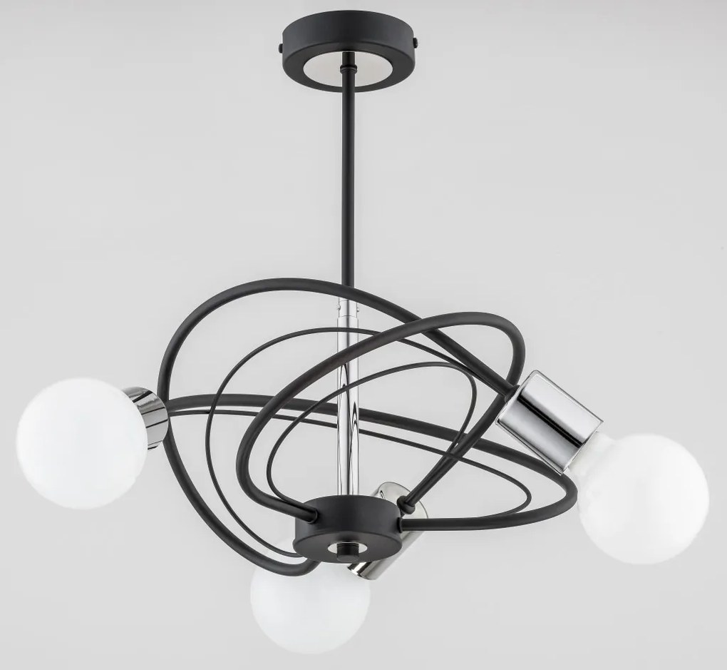 ALFA 25883 LUER Glamour Csillár Króm, Fekete, Ezüst E27 IP20