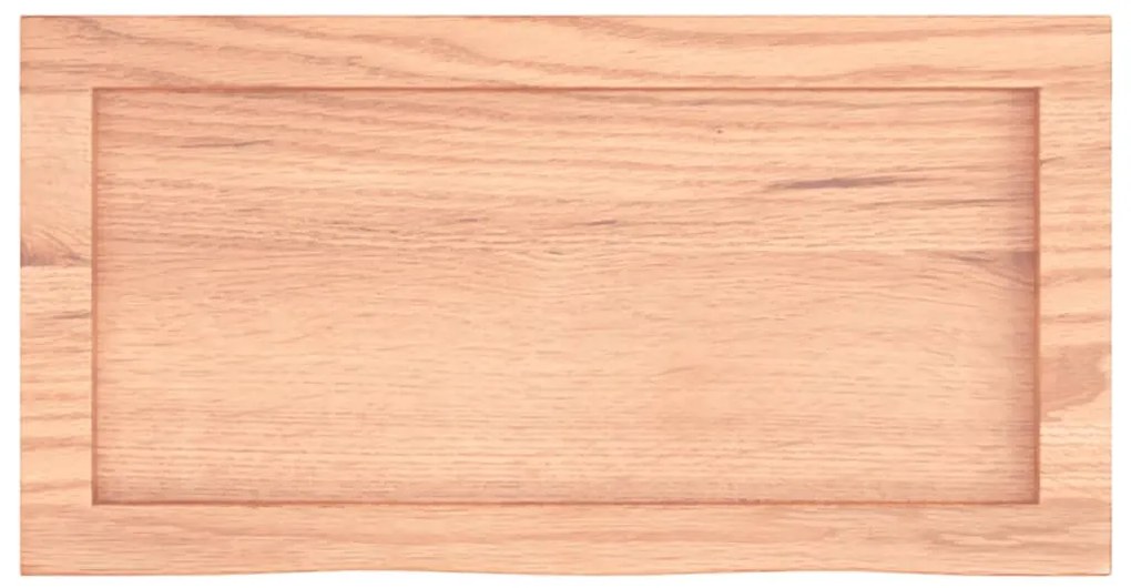 világosbarna kezelt tömör tölgyfa fali polc 60x30x(2-6) cm