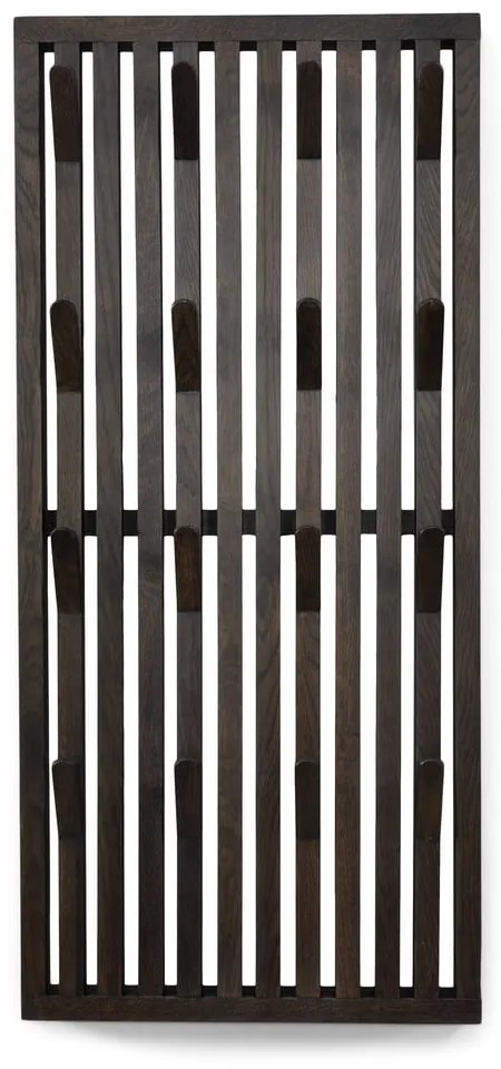 Sötétbarna tölgyfa fogas panel 46x100x8 cm Parco – Spinder Design