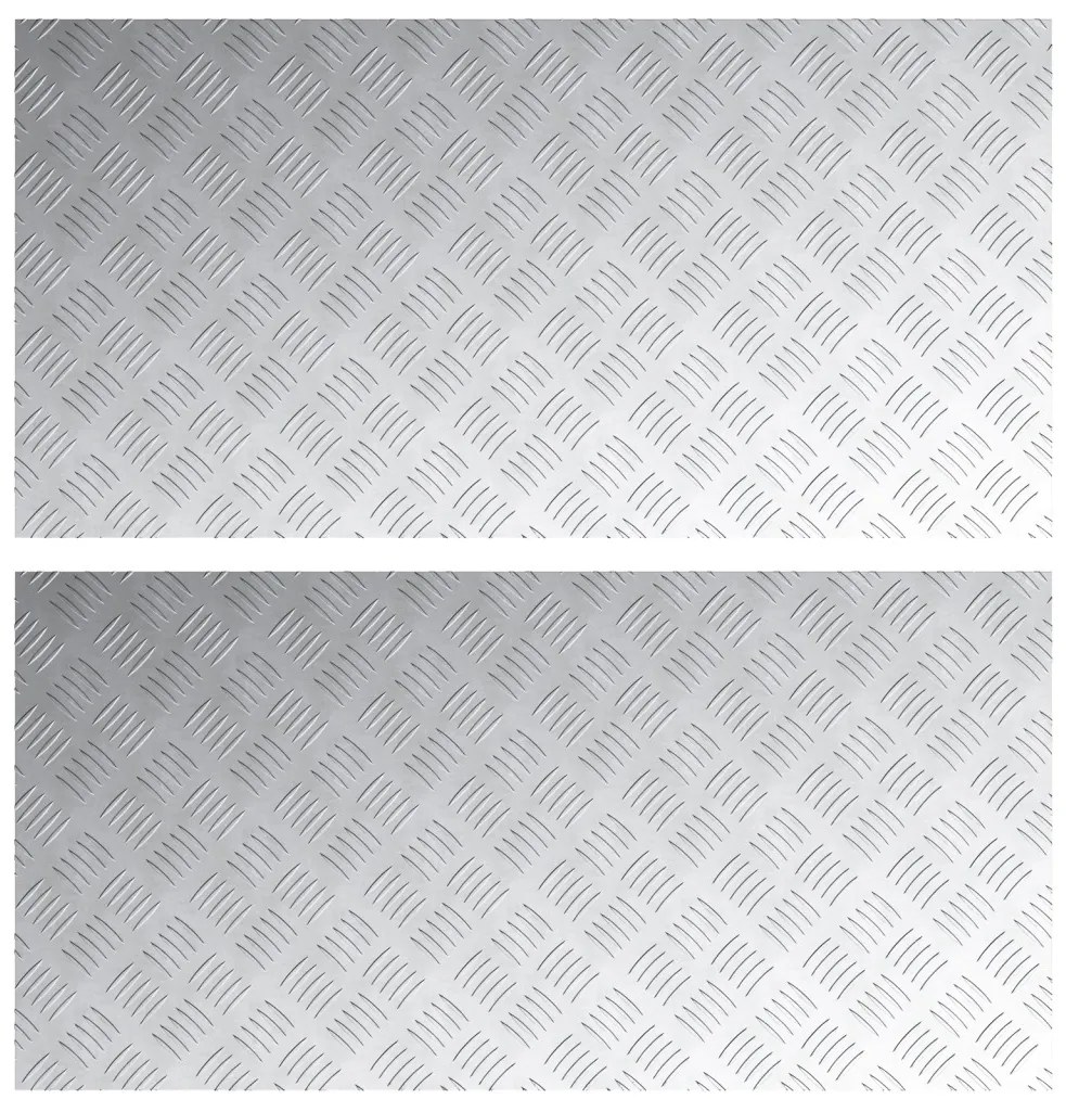 Alumínium Rácsos Lemezek 2 db Csúszásmentes 100x50 cm