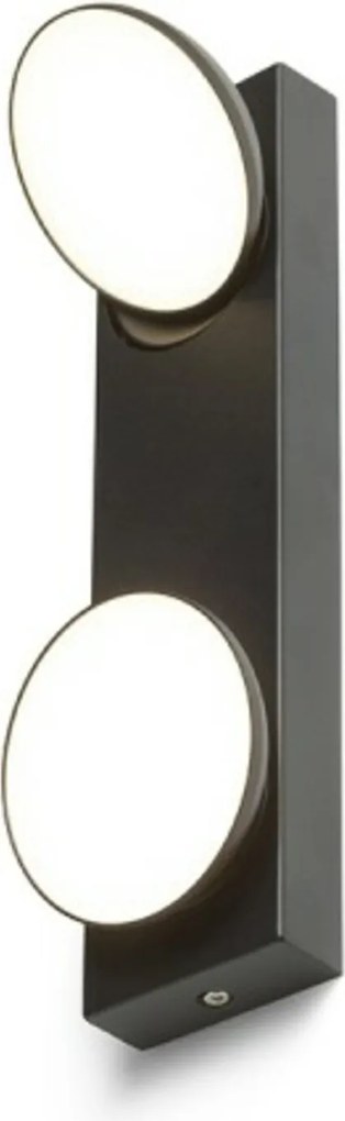 Rendl Eliseo II fekete Led lámpatest 2x5W 3000K felületre szerelhető, forgatható