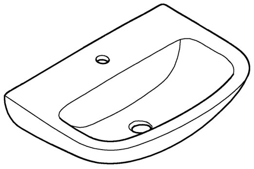 GROHE 39440000 - Mosdó BAU CERAMIC 553 × 386 mm kerámia/fehér