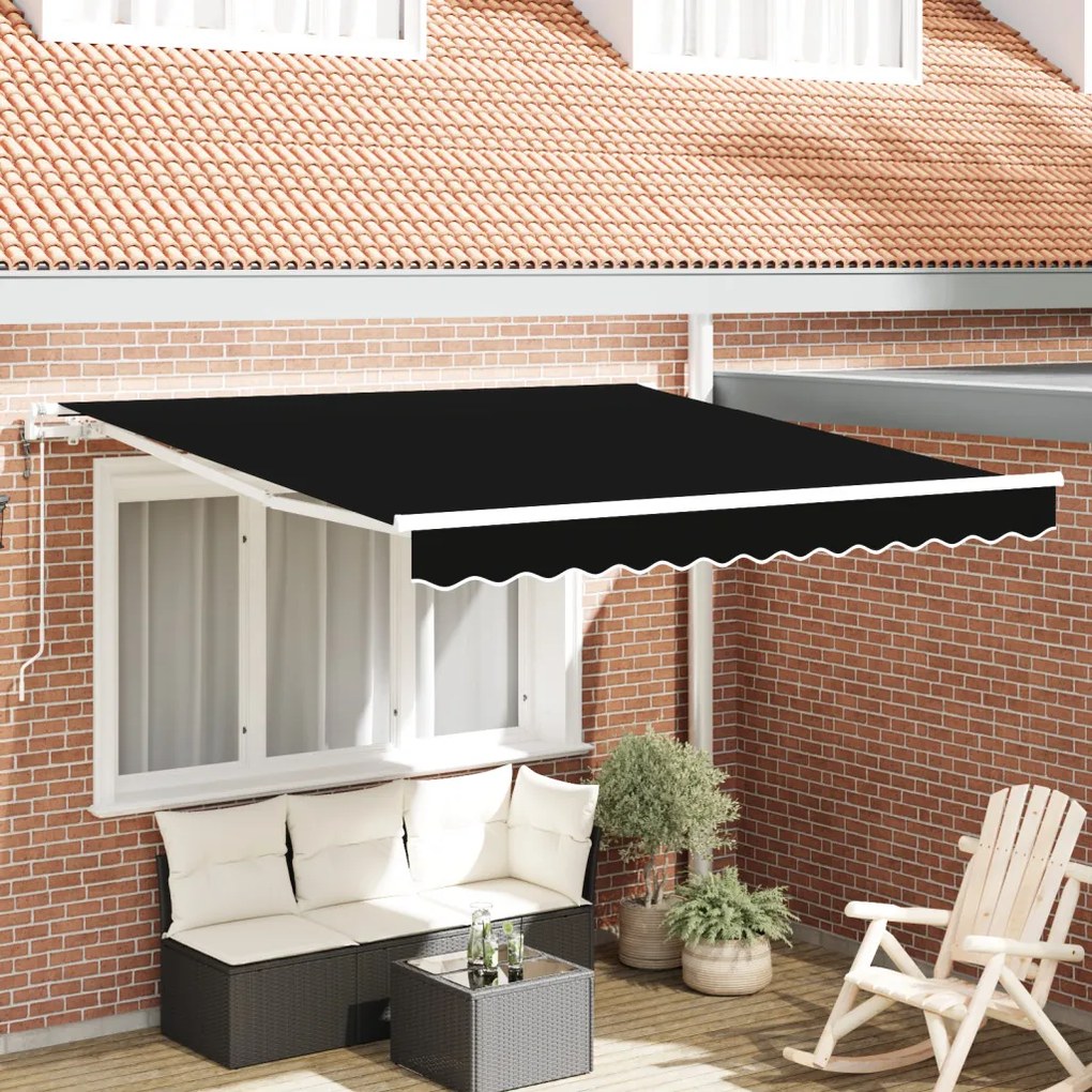 Automatikus behúzható napellenző Fekete 300x250 cm