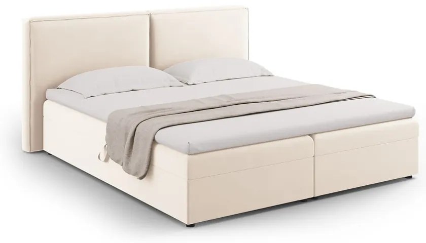 Krémszínű ágyneműtartós boxspring ágy 160x200 cm Arendal – Cosmopolitan Design