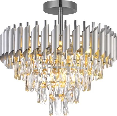 Brilagi - Felületre szerelhető csillár ECLIPSE 7xE14/10W/230V, átmérő 48 cm, ezüst