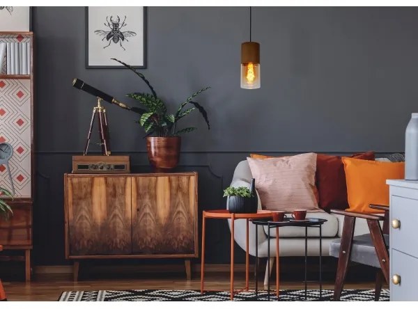 Lucide 74410/01/62 - Csillár zsinóron ZINO 1xE27/60W/230V barna