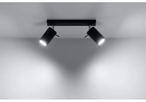 Sollux SL.0092 - Spotlámpa RING 2 2xGU10/10W/230V fekete
