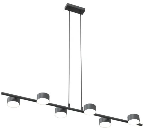 Csillár zsinóron SORA 6xGX53/12W/230V fekete