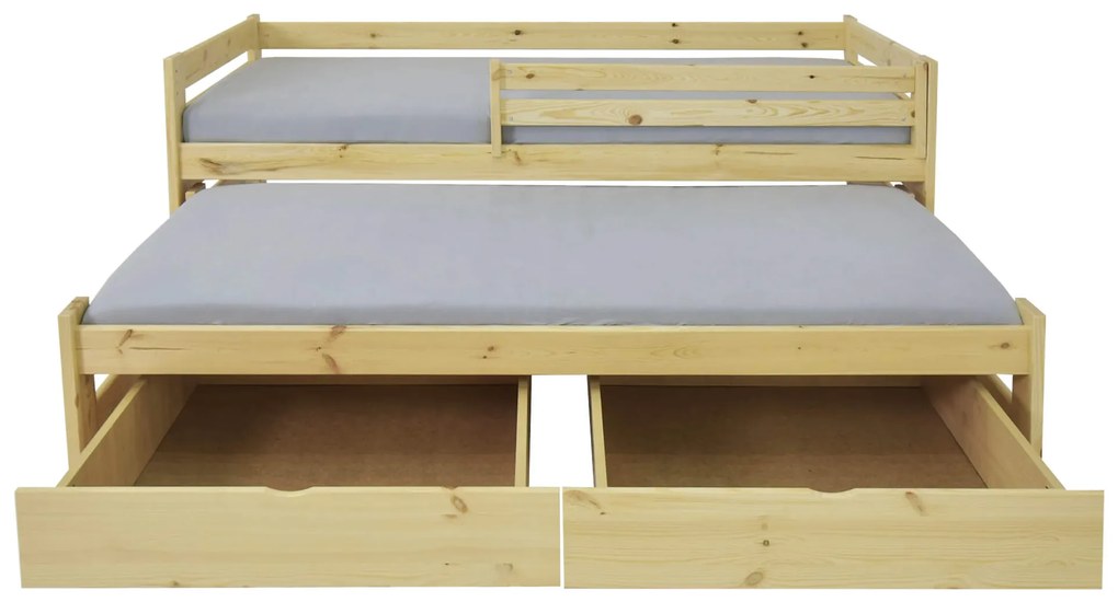 Wilsondo VERONIKA 7 gyerekágy 90x200 vendégággyal - natúr