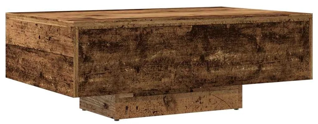 antik fa színű szerelt fa dohányzóasztal 85 x 55 x 31 cm