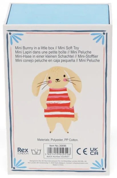 Plüssjáték Mini Bunny in a Little Box – Rex London