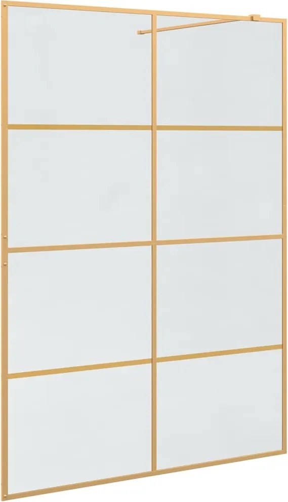 vidaXL Walk-in zuhanyfal Arany 140 x 195 cm edzett üveg