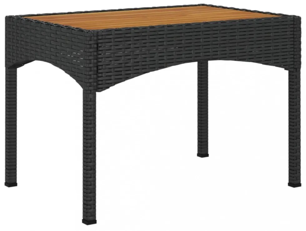 vidaXL 4 részes fekete polyrattan kerti étkezőszett párnákkal