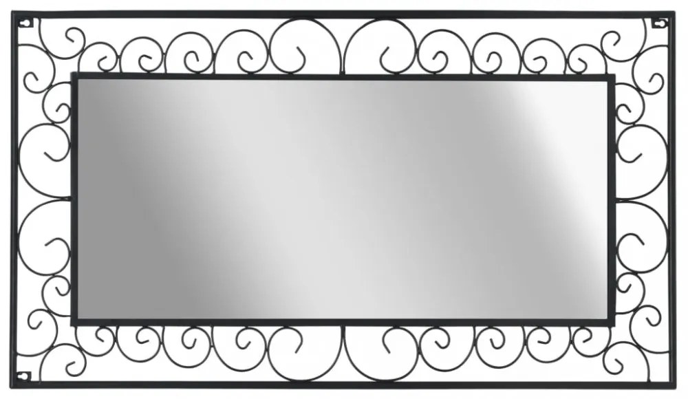 vidaXL téglalap alakú fekete falitükör 60 x 110 cm