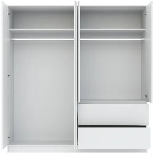 BASIT Gardróbszekrény Fehér Színben 195 cm