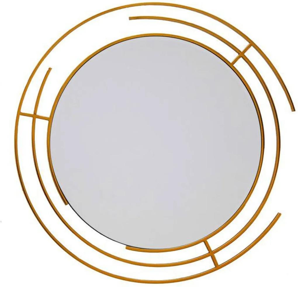 EMBLEM design kerek tükör - arany/ezüst - 90cm