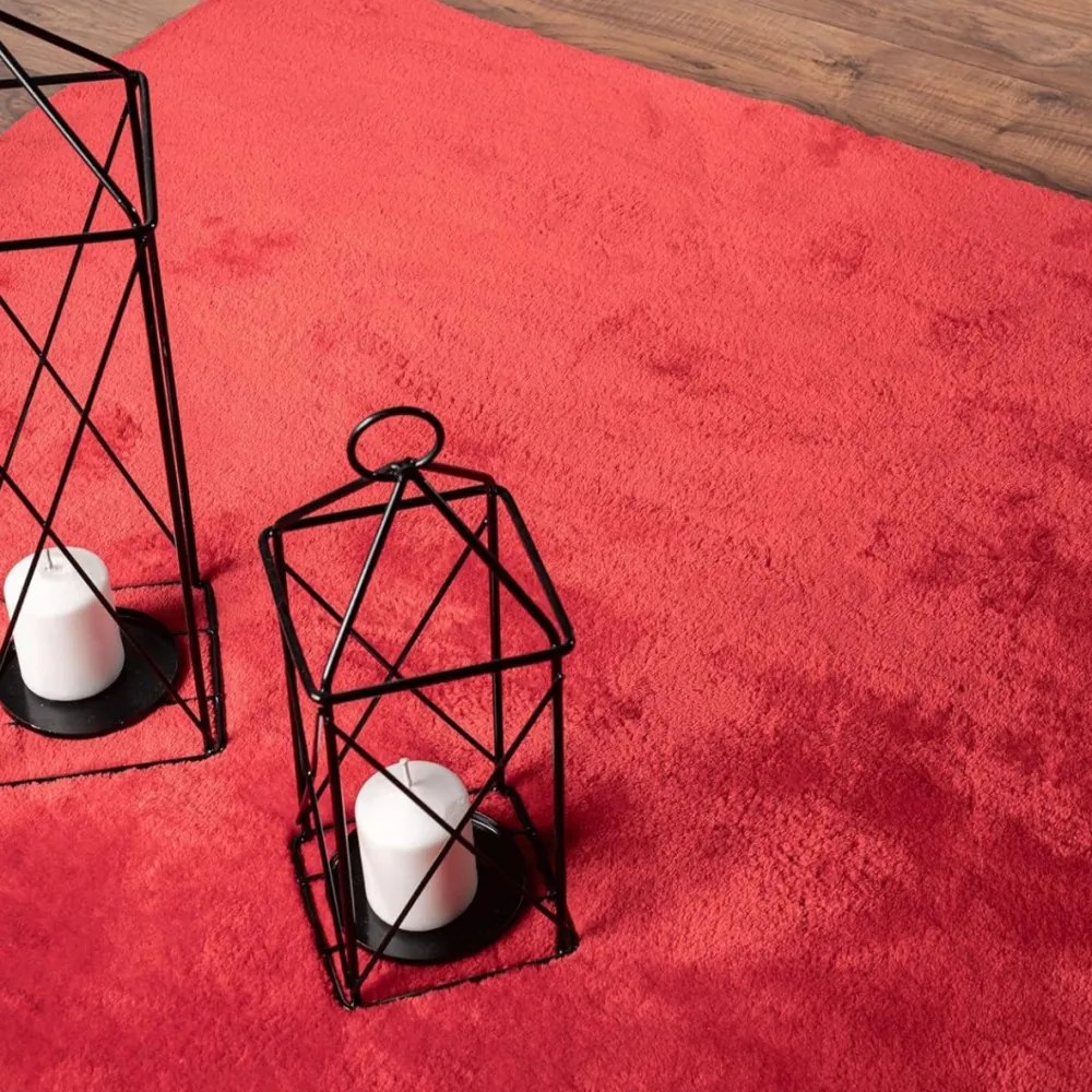 Piros plüss shaggy szőnyeg, 160x230cm, Star Shaggy