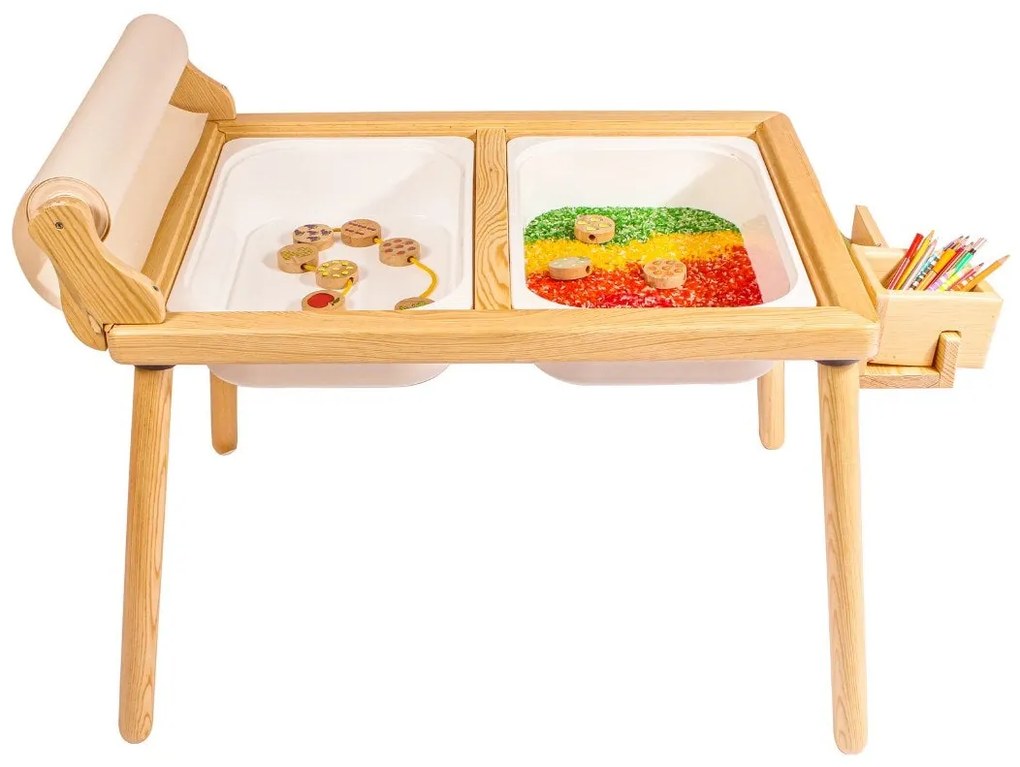 Gyerekasztal székekkel Roll
