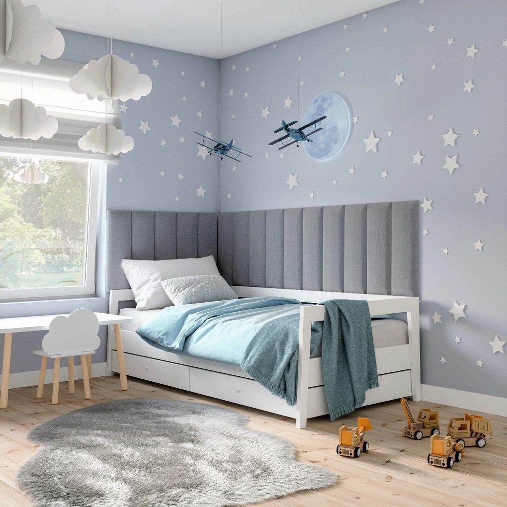 Kárpitozott fali panel QUADRATTA 20x60 cm - több színben Termék színe: Rózsaszín