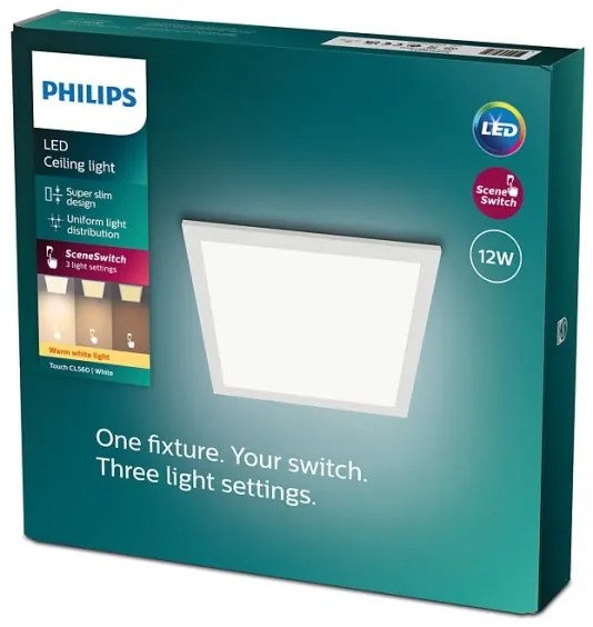 Philips - LED Dimmelhető mennyezeti lámpa SLIM SCENE SWITCH LED/12W/230V 2700K
