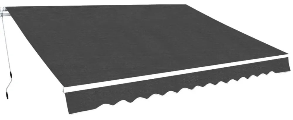 kézi működtetésű összecsukható napellenző, antracit, 450 cm
